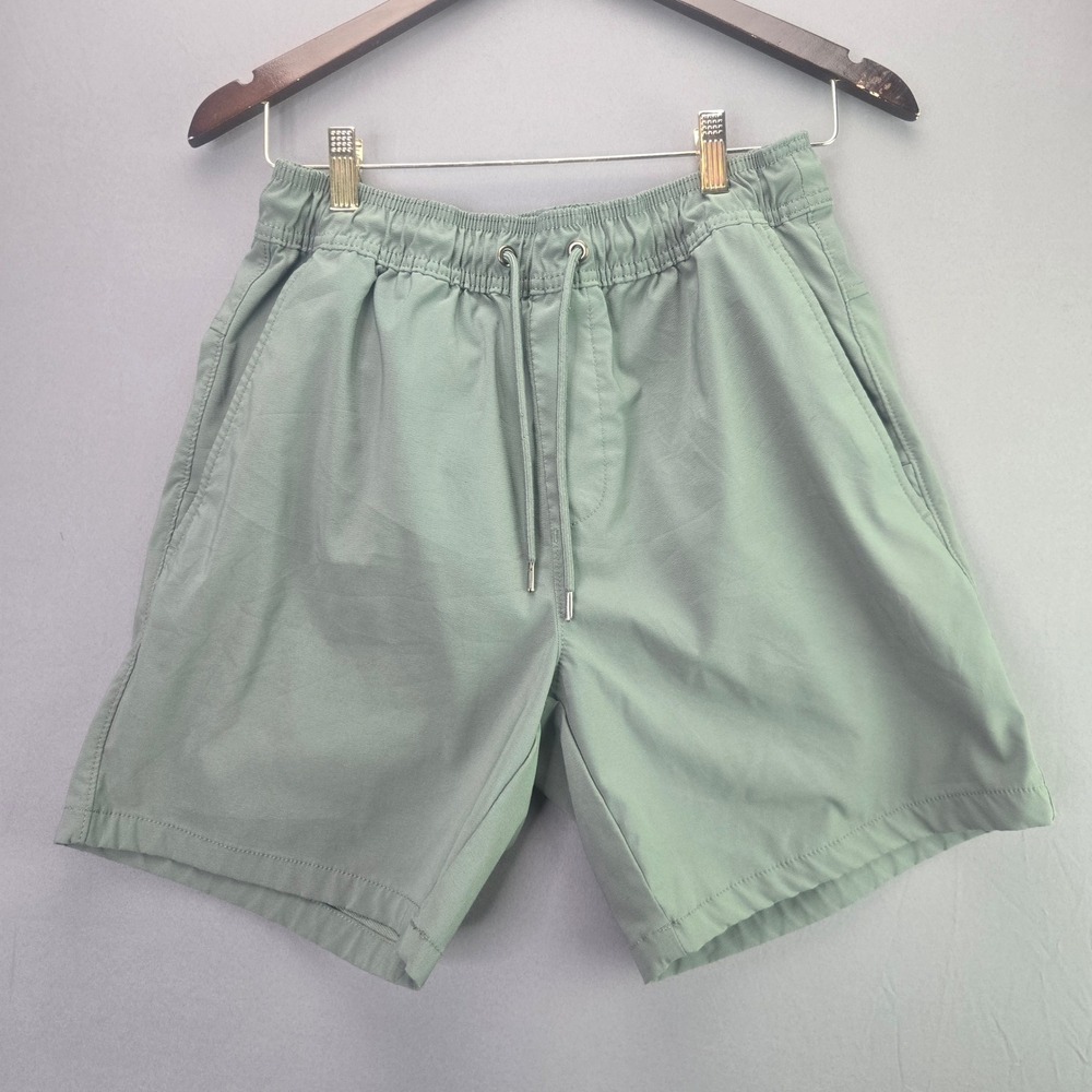 Members Mark Tech Shorts Mens Medium Green Stretch Elastic Waist Active Pockets